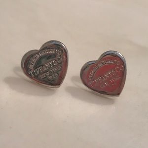 Tiffany & Co Mini Heart Tag Earrings